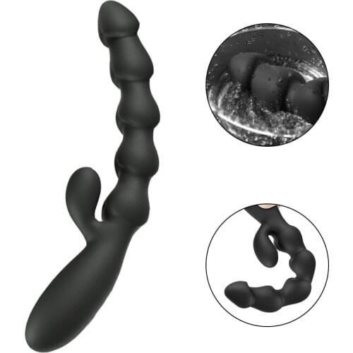 Stimulator Anal Vibrator Prostate Massage Sex Toys For Men Women Dual Motor Butt Plug 10 Speeds Anal Beads