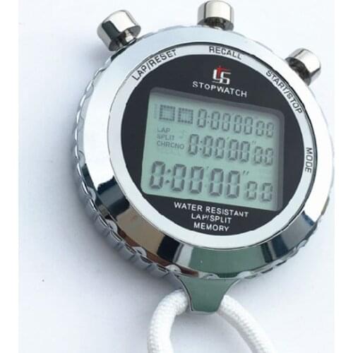 Silent Stopwatch Countdown Timer 1/100s Accuracy Large Display Memory Alarm