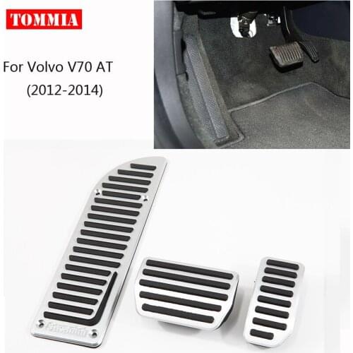 Tommia For Volvo V70 2012-2014 Pedal Cover Fuel Gas Brake Foot Rest Housing No Drilling Car-styling