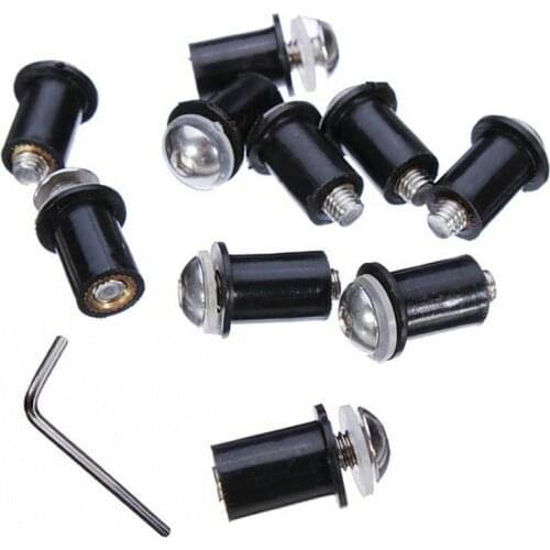 10ps black M5 Windscreen Bolts Screws Windshield screw Kit Universally fits for SUZUKI for Yamaha for Kawasaki for Ducati