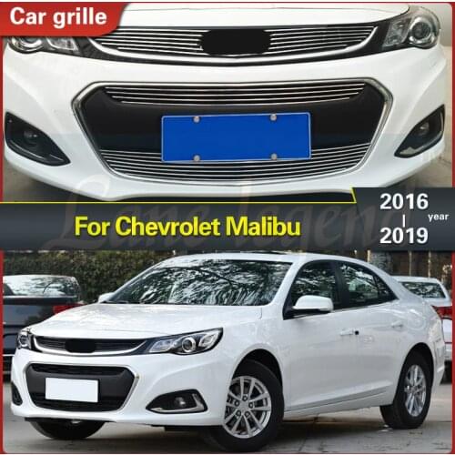 High quality Stainless Steel Front Bottom Grille Grill Molding Cover Decoration Accessories For 2016-2019 Chevrolet Malibu