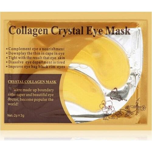 10Bags Gold Eye Mask Sticker Crystal Collagen Lifting Firming Soothing Eye Bag Dark Circles Skin Care Fatigue Relief Patch