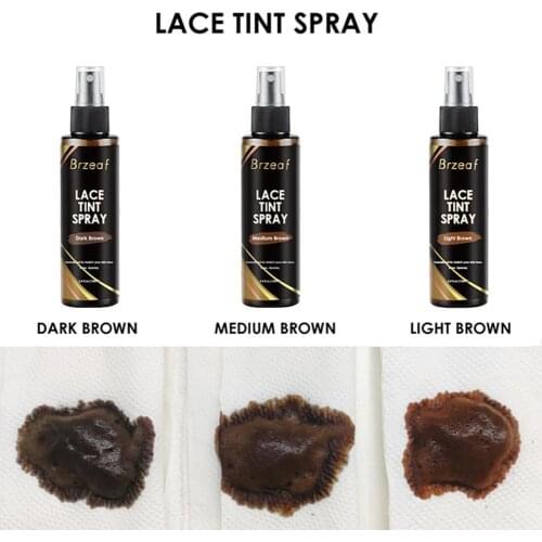 100ml Lace Tint Spray Lace Wig Adhesive Bond High Light Lace Quality Label Custom Glue Private Color Toupee Wig Spray T5R8