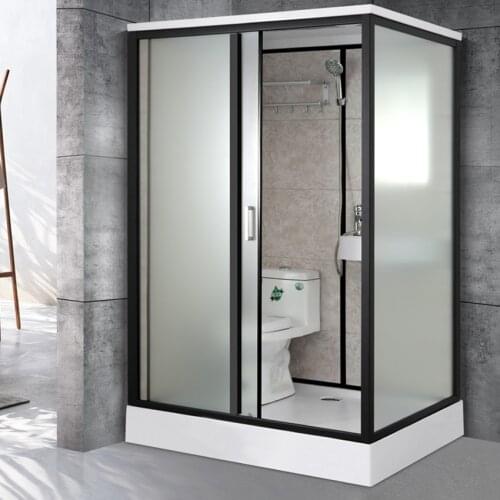 140*110*215cm Wet And Dry Separate Bathroom Home Bathroom Shower Room Tempered Glass Cabins Integrated Shower Enclosures 220V
