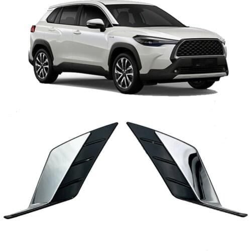 2Pcs for 2020 Toyota Corolla Cross Rear Fog Lamp Decorative Bright Strip Cover Trim