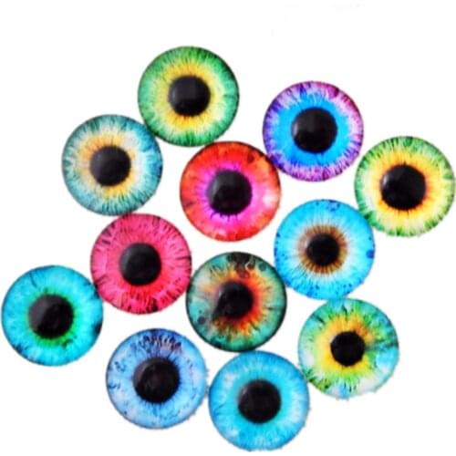 20pcs Colorful 10/16/20MM Plastic /Glass Dolls Eye DIY Crafts Eyes For Children Toy Dinosaur Animal Eye Accessories