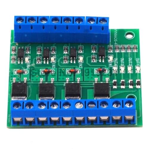 4 Channel Relay Module FET Field-Effect Tube Module PLC Amplifier Circuit Board Drive Module with Optocoupler Isolation