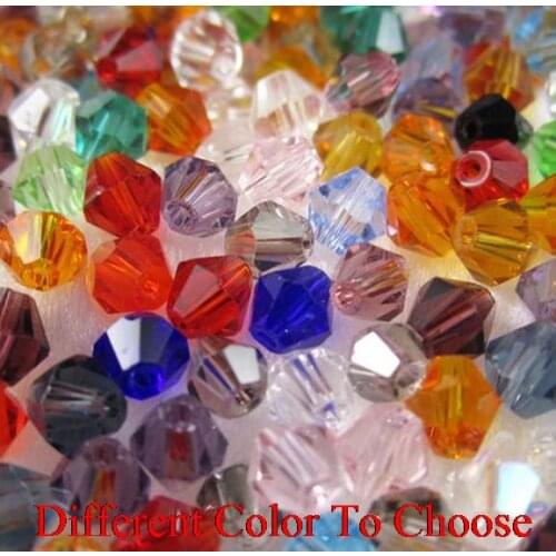 4mm 1000Pcs/lot frjth5ng mix color Bicone Faceted Glass Crystal Beads Black White Colored Mixed For Jewelry Making Spacer