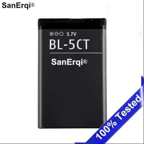 SanErqi Battery For Nokia BL-5CT phone battery for Nokia 5220 5220XM 6730 C5 6330 6303i C5-00 C6-01 C3-01 6303C BL5CT battery