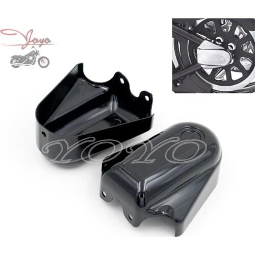 Black Rear Axle Covers for Harley Softail Slim Blackline Cross Bones Heritage Night Train Deluxe FLSTN FLSS FLSTSB FLSTSC