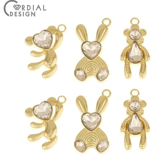 Cordial Design 100Pcs Rhinestone Charms/Jewelry Accessories/DIY Making/Pendants For Necklace/Jewelry Findings & Components