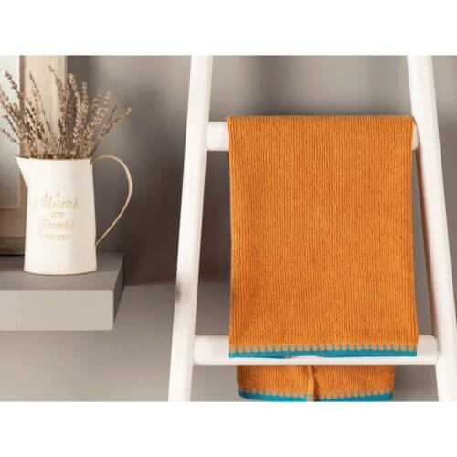 Home For Aleon Face Towel-Orange/Turquoise