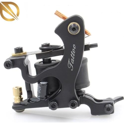 Hot Coil Tattoo Machine Gun 10 Wraps Coils Tattoo Gun For Liner Shader Tattoo Grip Tattoo Supplies