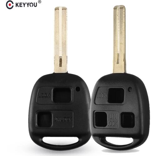 KEYYOU 2/3 Buttons Uncut Remote Key Shell For LEXUS ES300 GS300 GS430 GX470 LS200 LS300 LS400 RX300 Key Case Replacement
