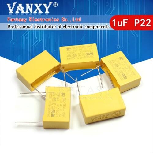 5pcs capacitor X2 capacitor 275VAC Pitch 27.5mm X2 Polypropylene film capacitor 1uF