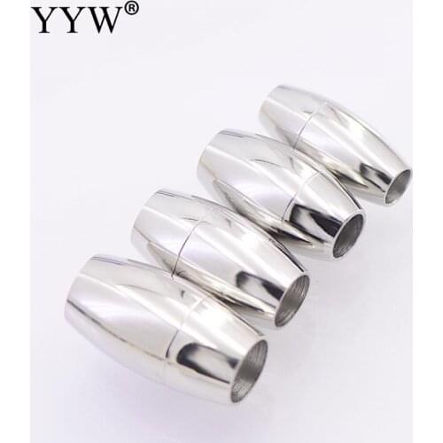 1pcs Stainless Steel Magnetic Clasps 16x6mm Sliver For Diy Leather Bracelets Charms Connector Buckles Jewelry Making Findings