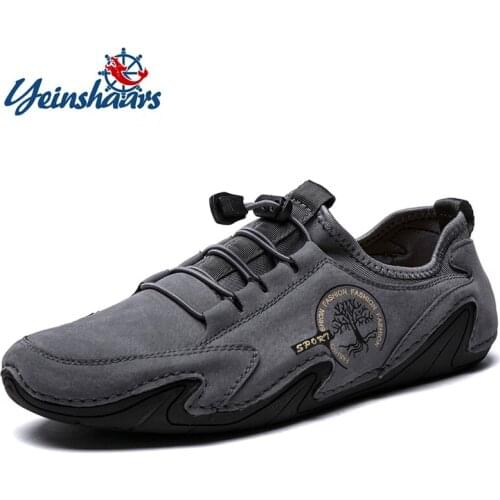Men Casual Shoes Leather Fashion Men Sneakers Handmade Breathable Mens Loafers Moccasins Lightweight Boat Shoes Plus Size 38-48