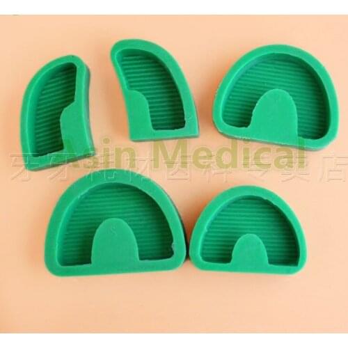 New Arrival 5pcs/set Dental Lab Silicone Rubber Plaster Former Model Base Molds Mould