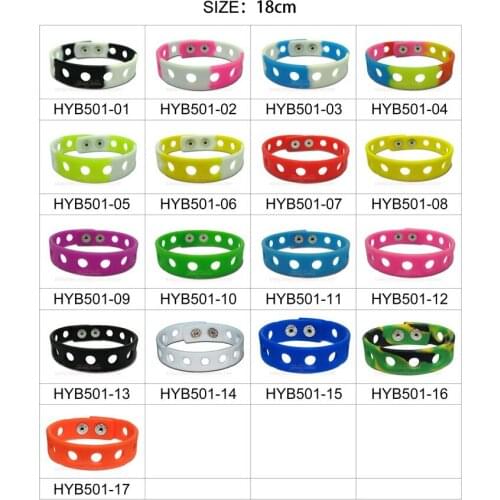 Wholesale 1000pcs High Quality 18CM Silicone Charm Bracelets Wristbands Rainbow Color Accessoies Fit PVC Shoe Charms Kids Gifts