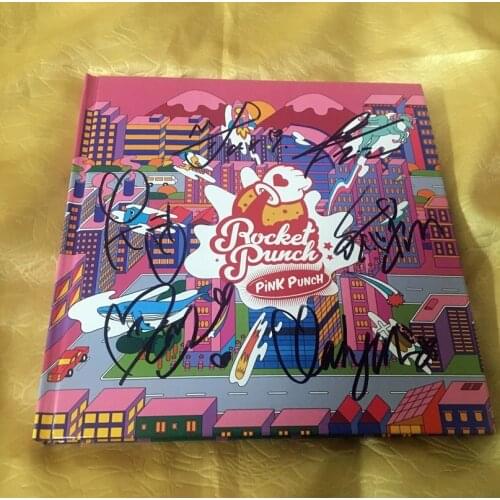 Hand signed Rocket Punch autographed mini1st Pink Punch K-POP CD+photobook 89