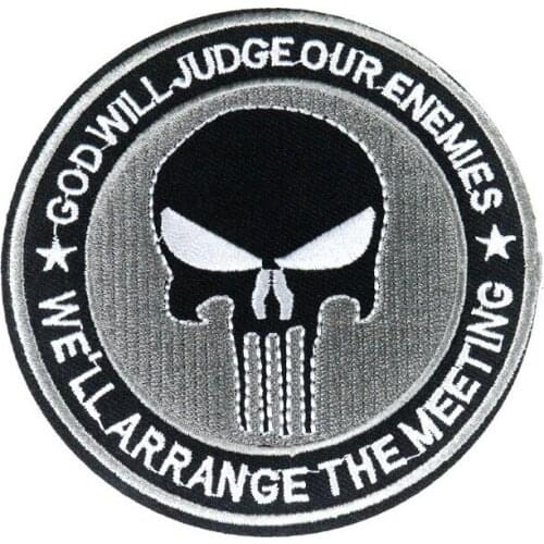 God Will Judge Our Enemies Tactical Combat Morale Badge Clothing Cap Backpack Embroidered Iron on Patch Apparel Accessories