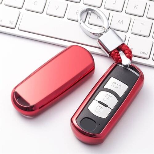 TPU Car Key Cover with Car Key Ring Holder For Mazda 2 Mazda 3 Mazda 5 6 8 CX-3 CX-4 CX-5 CX-7 CX-9 Atenza Axela MX5 RX 323 626
