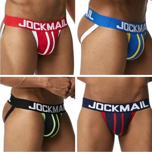 4PCS/Lot Men Underwear Briefs Thongs and G Strings Sexy String Homme Gay Underwear Jockstrap Lingerie Men Thong Hombre Slip