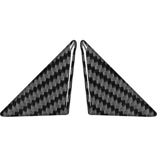 Carbon Fiber for Dodge Challenger 2015-2021 Accessories Exterior Front Window Triple-cornered Glass Cover Trim Sticker