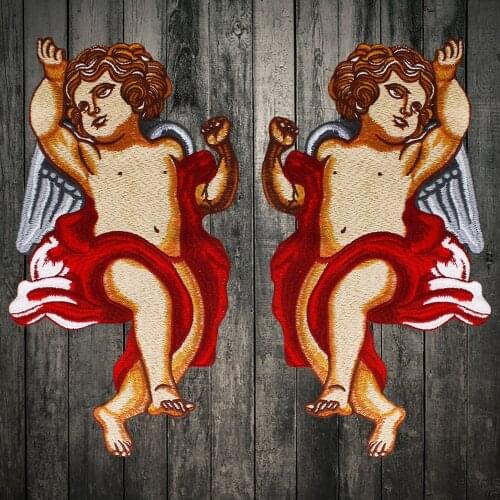 Embroidery DIY Fashion Embroidered Cupid pattern Patches Applique Apparel Decoration Accessories Clothing