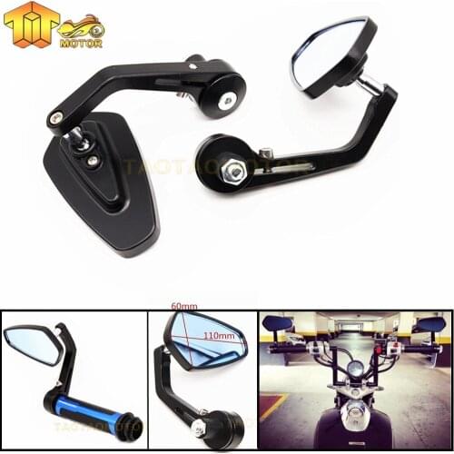 CK CATTLE KING Universal Motorcycle Bar End Rearview Mirrors 7/8" For Vespa GTS LX LXV 50 Sprint Primavera 50 125 2 300 300ie S