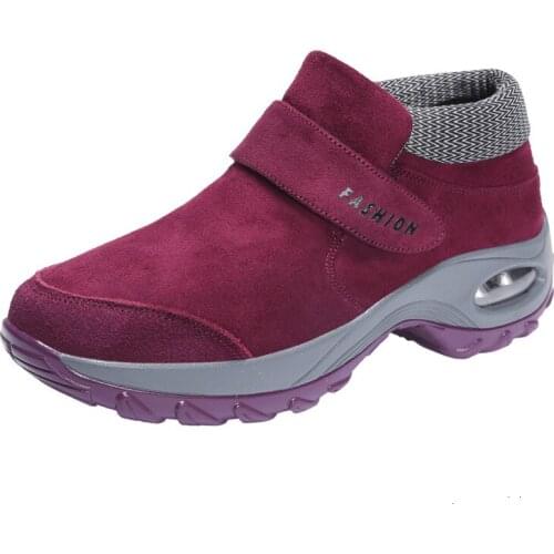 Spring and autumn new shoes woman cattle suede upper air cushion thick non-slip flat shoes zapatos de mujer