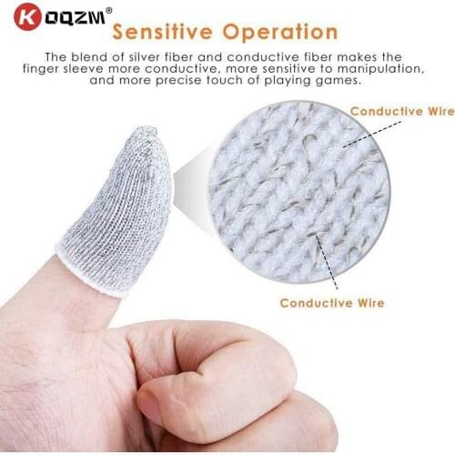 1Pair Sweatproof Breathable Finger Cots For iPhone Android Smartphone Finger Stall Sensitive Game Controller Accessories New
