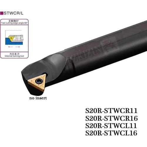 1pc CNC Cutter tools S20R STWCR11 STWCR16 Internal turning tool Lathe Boring Bar STWCR STWCL Tool Holder for TCMT TCGT Insert