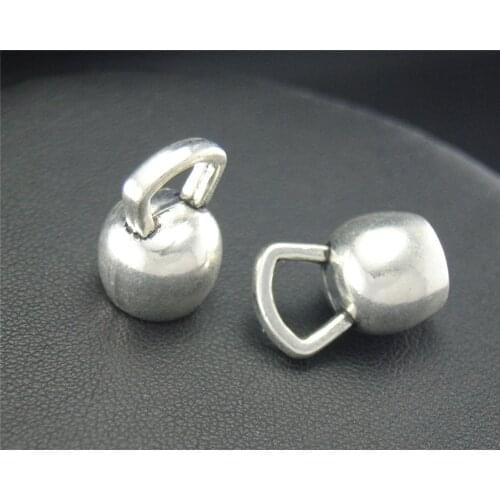 10pcs Silver Color Metal Kettlebell Fitness Charm Pendant DIY Jewelry Making Findings 19x12mm