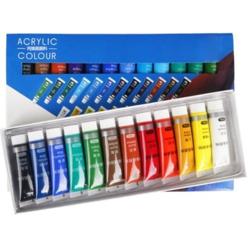 12/24 Colors Artist Acrylic Paints 15ml Tube Drawing Painting Pigment Wall Paint PXPA