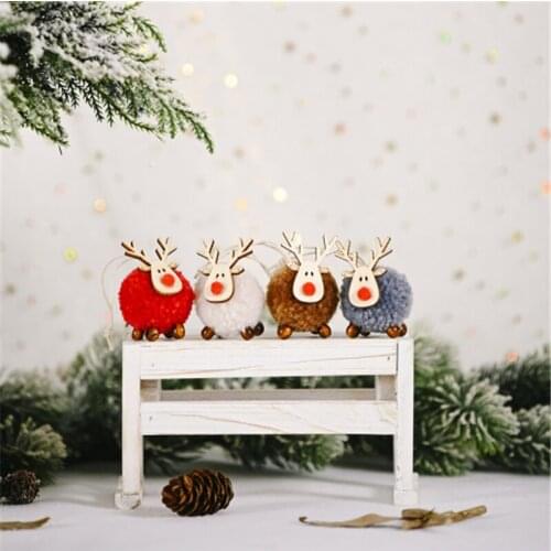 2022 New Year Christmas Decoration Felt Fawn Doll Ornament Christmas Tree Decoration Pendant Home Christmas Decoration Xmas 2021