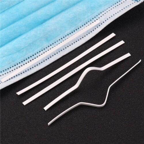 3mm x 10cm Dual Core Adjustable Nose Bridge Clips Disposable For DIY Face Mask Elastic Cord Strap Elastic Mouth Mask Rubber Band