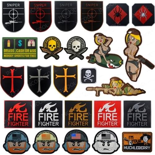 3D High Quality PVC Cute Decorative Patches Tactical Military Patch Emblems Rubber Badges For Backpacks Caps Bags Clothes