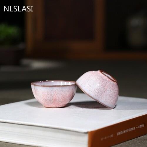 4 pcs/set Authentic Yixing Purple Clay Teacup Handmade Boutique small Tea Bowl Customized Tea set Accessories Drinkware 50ml