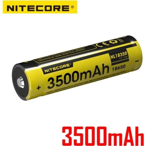 NITECORE NL1835R 3500mAh 3.6V 18650 battery High Performance Micro-USB Rechargeable Li-ion Battery