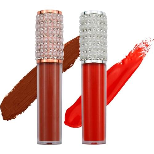 Diamond Lipgloss Tubes Private Label Lip Gloss Glitter Shimmer New style Makeup Metallic Liquid Listick Wholesale
