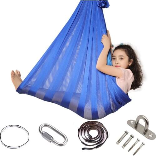 Amazon Explosive Breathable Indoor and Outdoor Childrens Fitness Childrens Swing Super Soft Mesh Outdoor Hammock Hanging Chair