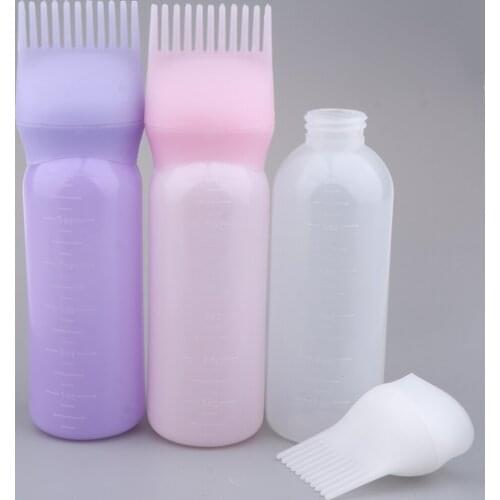 3 PCS× 60ML/2 oz Hair Dye Bottle Applicators With Graduated Brush Combs, Applicator Bottle Comb For Salon Hair Coloring