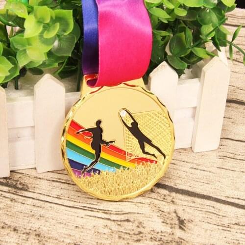 Zinc alloy football medal sports competitions school sports medal sports gold silver bronze medal free print