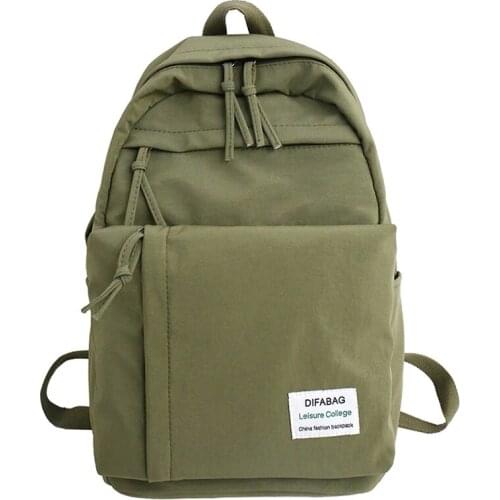 Classic waterproof nylon women backpack Large capacity multiple zip pocket Backpacks Travel bag Teenage Girls Schoolbag