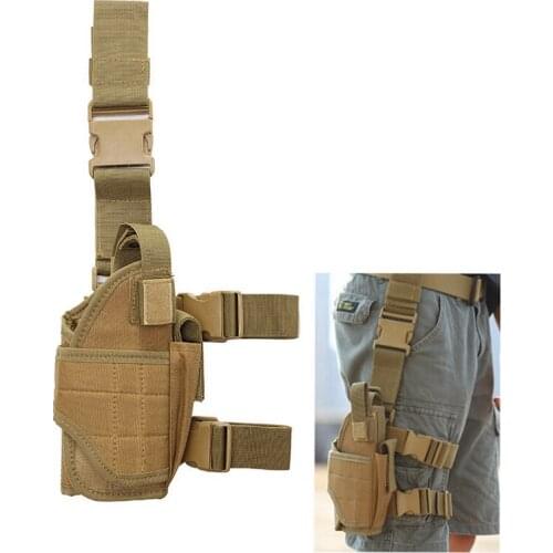 Tactical Gun Holster Military Tornado Right Leg Cover CS Army Camo Quick Pull Portable Waist Belt Leg Hanger Glock 17 Pistol Bag
