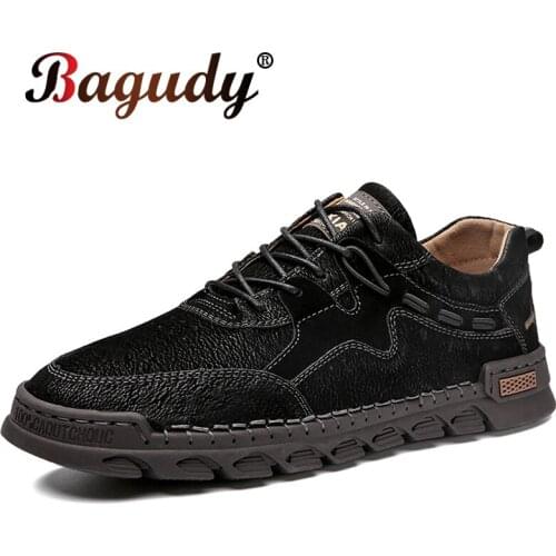 Leather Dress Shoes for Men Brand Lace-Up Young Casual Shoes Slip on Men Flats Fashion Comfortable Sneakers Men Shoes Big Size48
