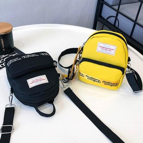 A Woman 2019 Trendy Simple Canvas Shoulder Bags Ladies Mini Leisure Crossbody Bags Wild bolsa feminina Female Casual Handbag