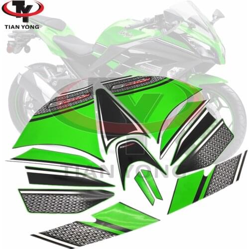Motorcycle Fit Ninja 300 13-19 Full Kit Protector Racing Sticker High Quality For Kawasaki 2013 Year Decorative Protector Decal