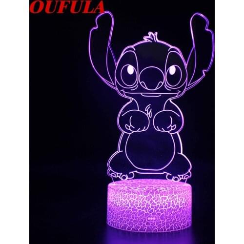 Night LED Lights Novelty 3D lamp Cute Toy Gift 7 Color Abstract Artist Graphics Cartoon Atmosphere Lamp For Children Kids Room